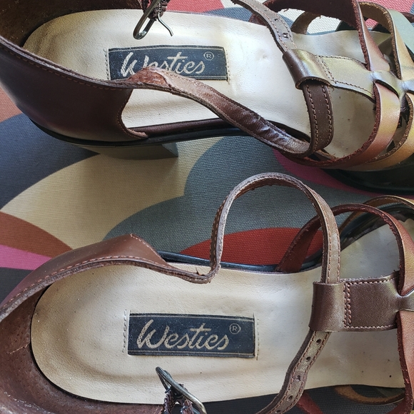 Vintage Westies Leather Upper Sandals - Picture 2 of 7